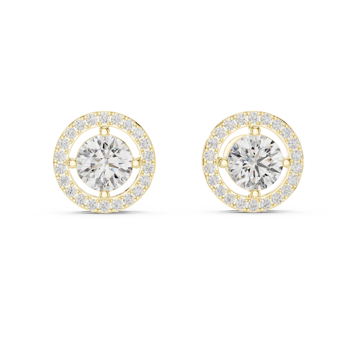Aurelia Imperial Halo Solitaire Studs