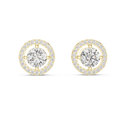 Aurelia Imperial Halo Solitaire Studs