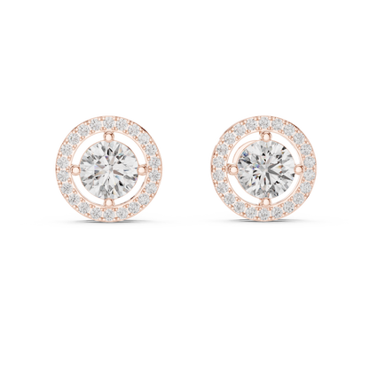 Aurelia Imperial Halo Solitaire Studs