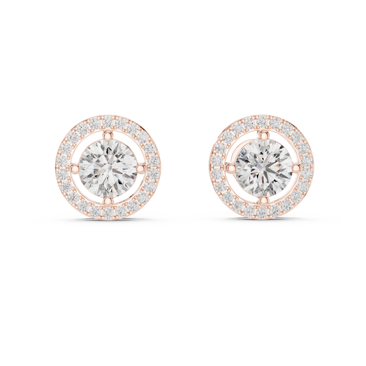 Aurelia Imperial Halo Solitaire Studs