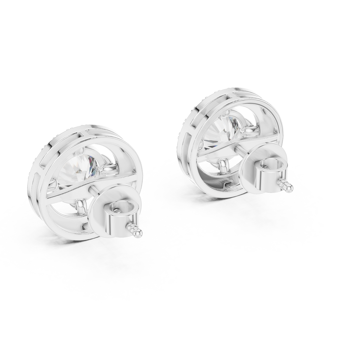 Aurelia Imperial Halo Solitaire Studs