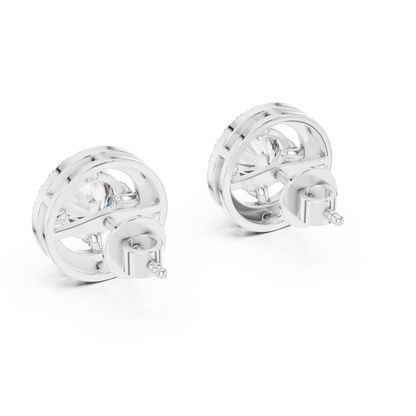 Aurelia Imperial Halo Solitaire Studs