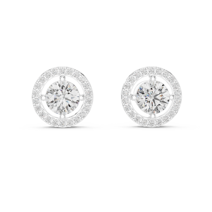 Aurelia Imperial Halo Solitaire Studs