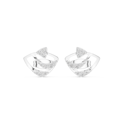 Viresta Geometric Diamond Loop Studs