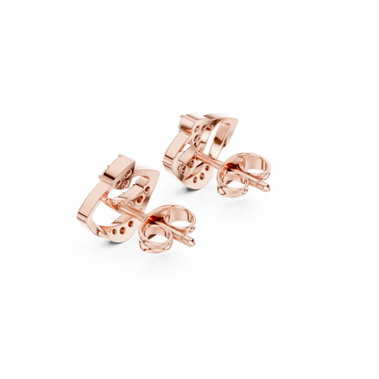 Viresta Geometric Diamond Loop Studs