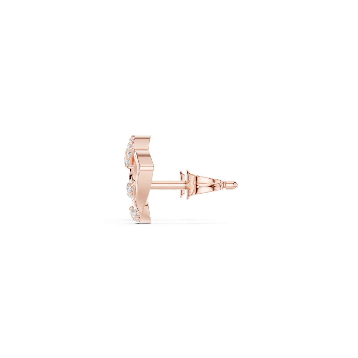 Viresta Geometric Diamond Loop Studs