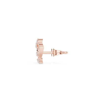 Viresta Geometric Diamond Loop Studs