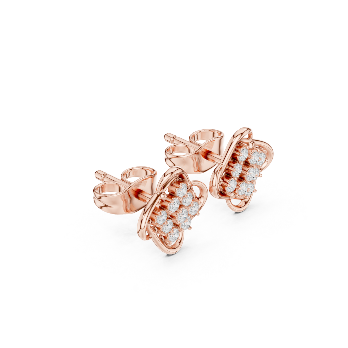 Elviora Geometric Diamond Lattice Studs