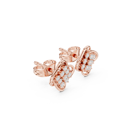 Elviora Geometric Diamond Lattice Studs