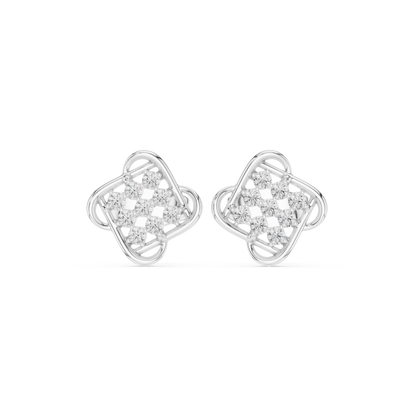 Elviora Geometric Diamond Lattice Studs