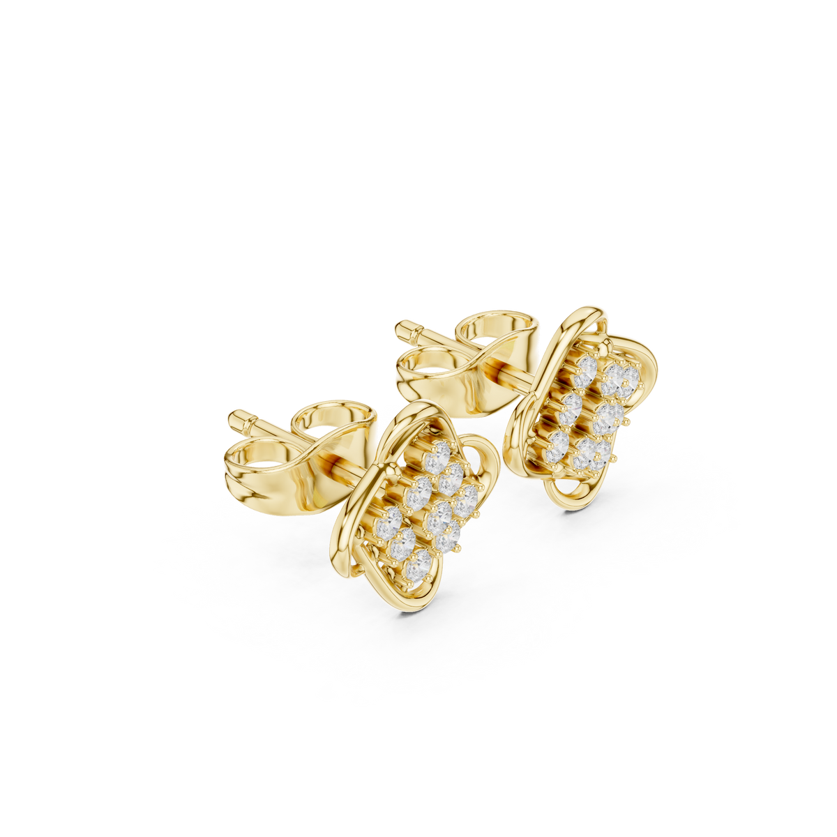 Elviora Geometric Diamond Lattice Studs