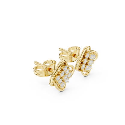 Elviora Geometric Diamond Lattice Studs