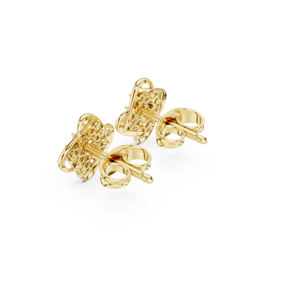 Elviora Geometric Diamond Lattice Studs