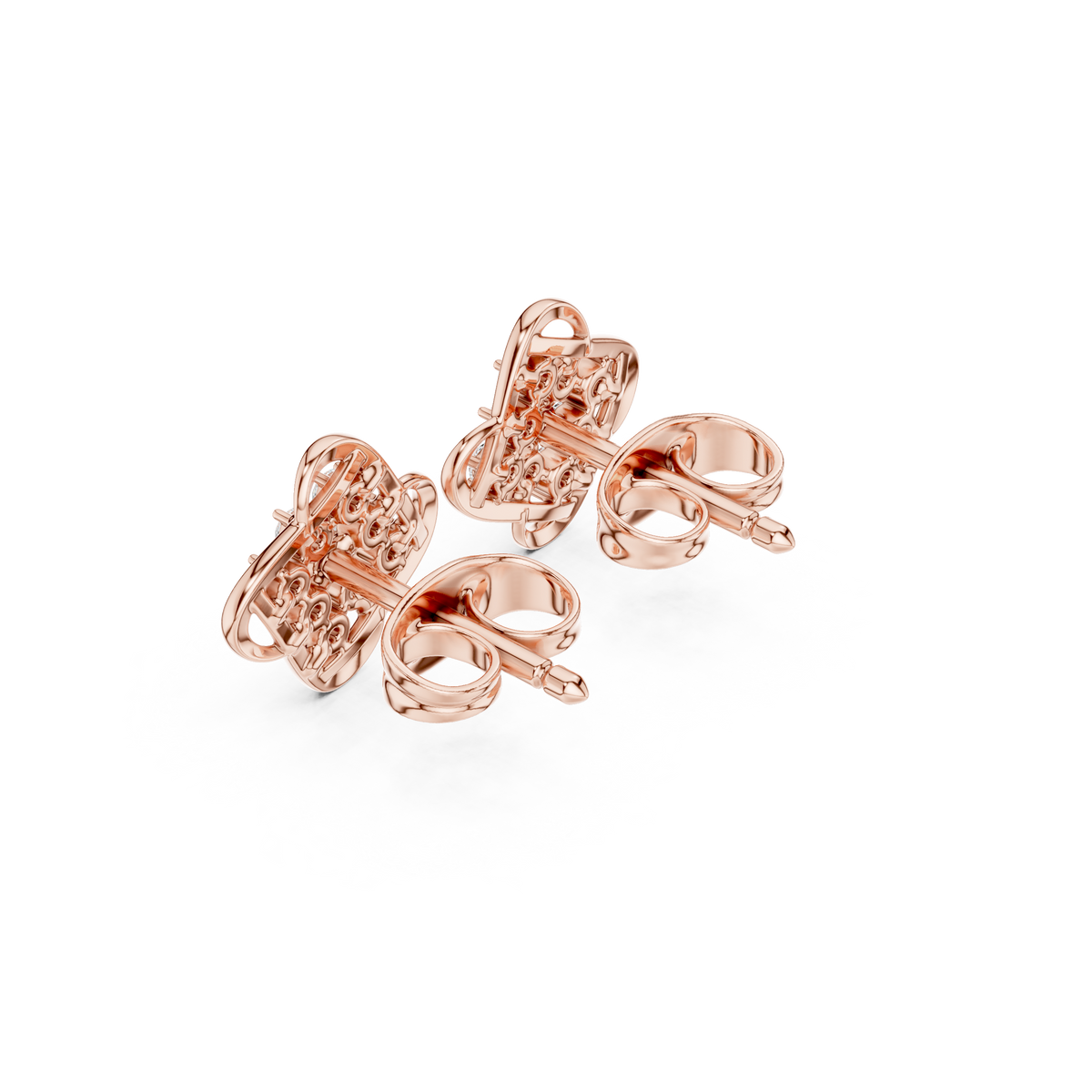 Elviora Geometric Diamond Lattice Studs