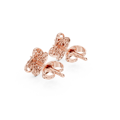 Elviora Geometric Diamond Lattice Studs