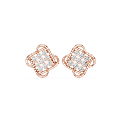 Elviora Geometric Diamond Lattice Studs