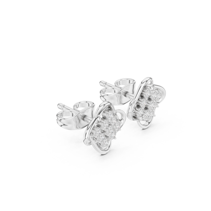 Elviora Geometric Diamond Lattice Studs