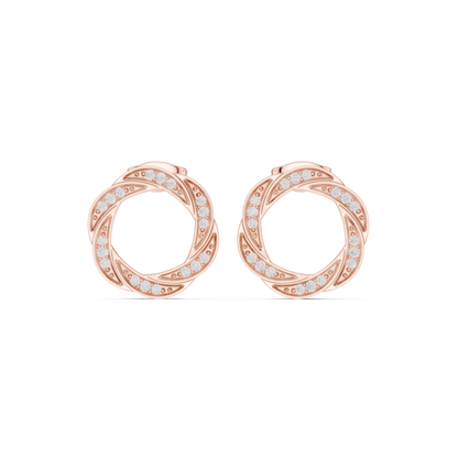 Zavienne Interwoven Diamond Loop Studs
