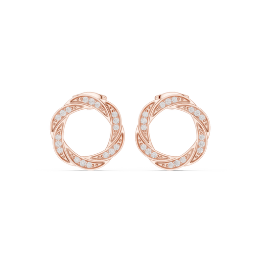 Zavienne Interwoven Diamond Loop Studs