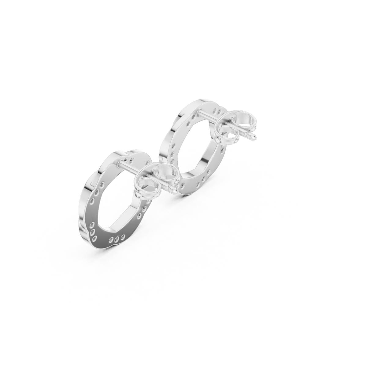 Zavienne Interwoven Diamond Loop Studs