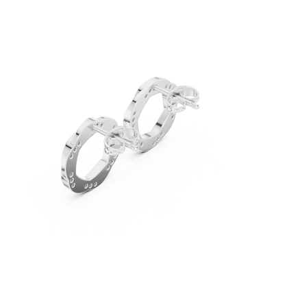 Zavienne Interwoven Diamond Loop Studs