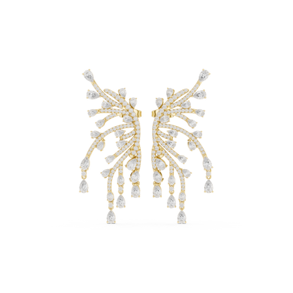 Avelisse Diamond Botanical Cascade Drop Earring