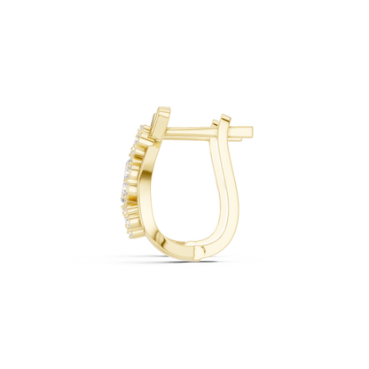 Elvara Triple Bloom Diamond Hoops