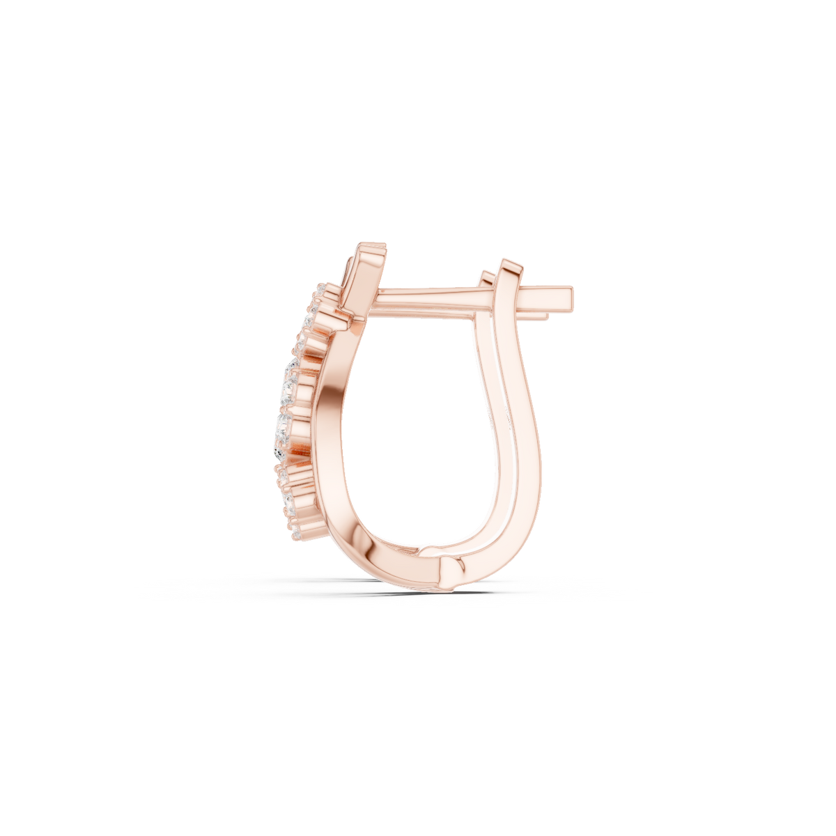 Elvara Triple Bloom Diamond Hoops