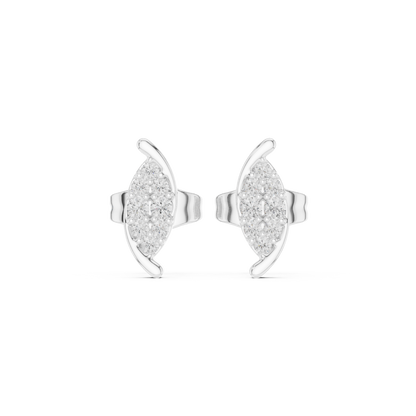 Luna Marquise Moissanite Stud Earrings in 925 Sterling Silver