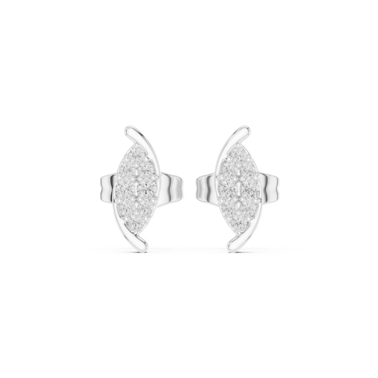 Luna Marquise Moissanite Stud Earrings in 925 Sterling Silver
