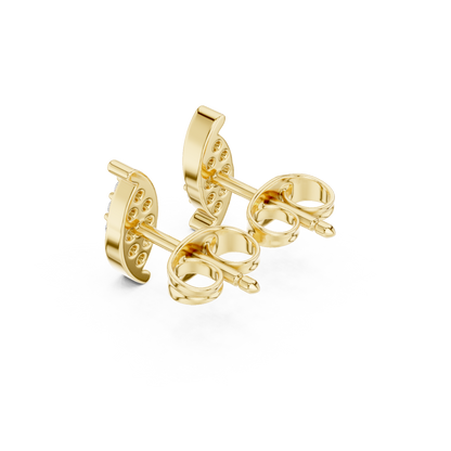 Elowira Floral Crescent Diamond Studs