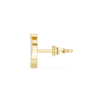 Elowira Floral Crescent Diamond Studs