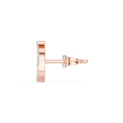 Elowira Floral Crescent Diamond Studs