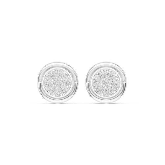 Halo Radiance Moissanite Stud Earrings in 925 Sterling Silver