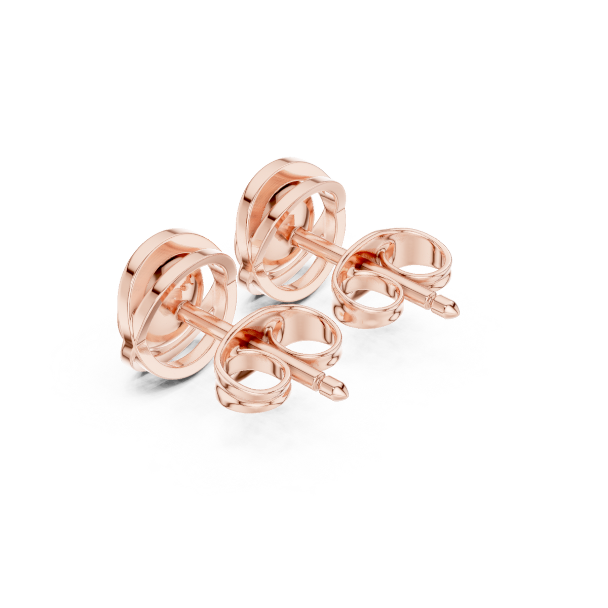 Viresta Round Diamond Floral Frame Studs