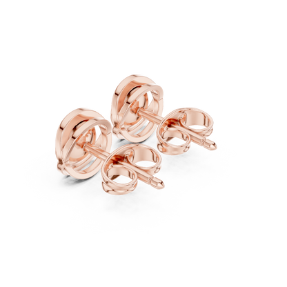 Viresta Round Diamond Floral Frame Studs