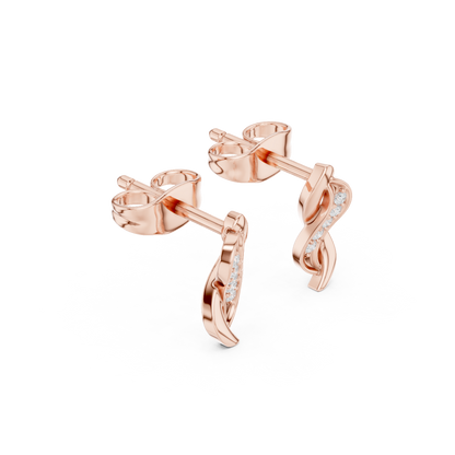 Lunessa Curved Diamond Vine Studs