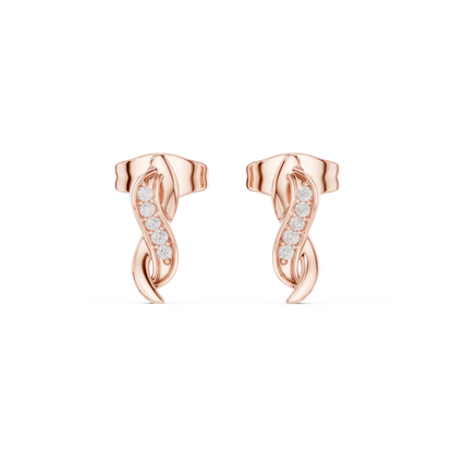 Lunessa Curved Diamond Vine Studs