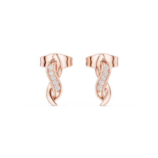 Lunessa Curved Diamond Vine Studs