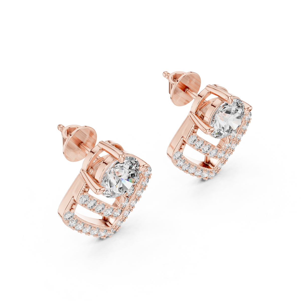 Aurelia Celestial Chevron Drop Studs