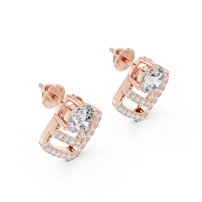 Aurelia Celestial Chevron Drop Studs