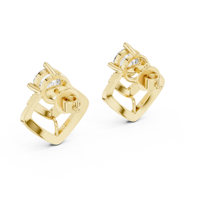 Aurelia Celestial Chevron Drop Studs