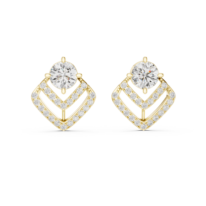 Aurelia Celestial Chevron Drop Studs