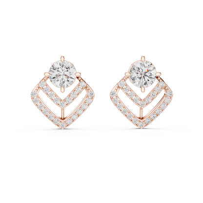 Aurelia Celestial Chevron Drop Studs