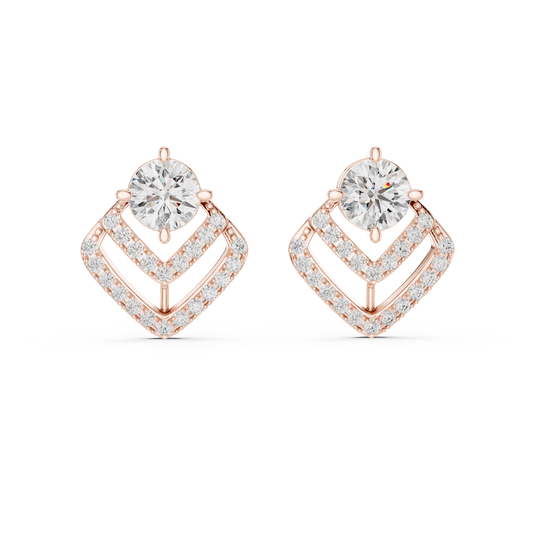 Aurelia Celestial Chevron Drop Studs