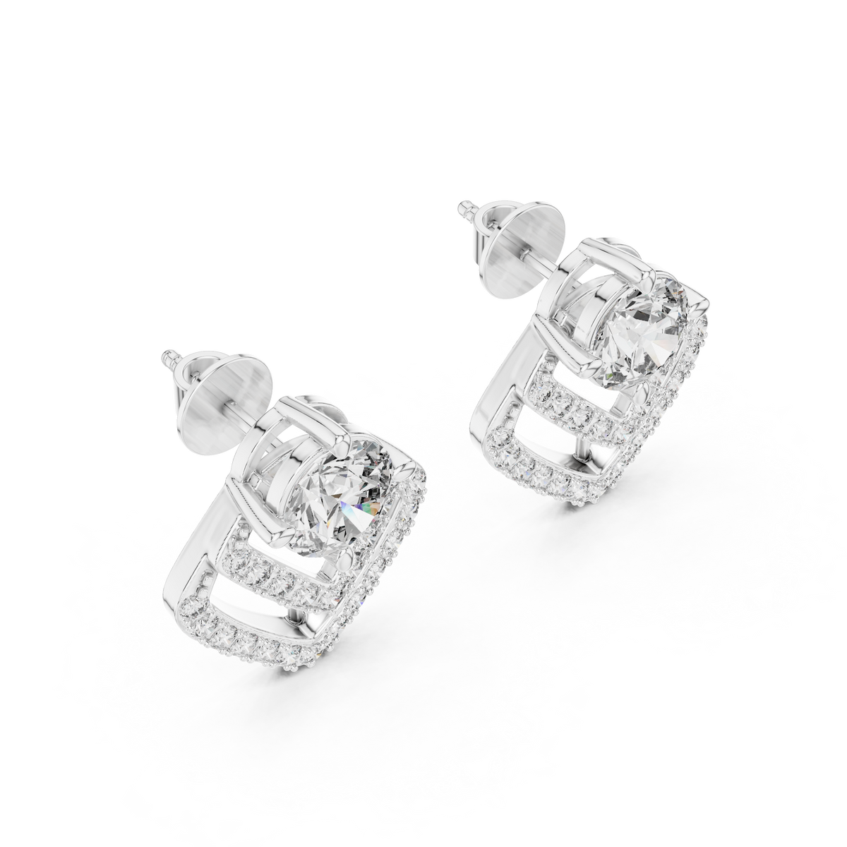 Aurelia Celestial Chevron Drop Studs