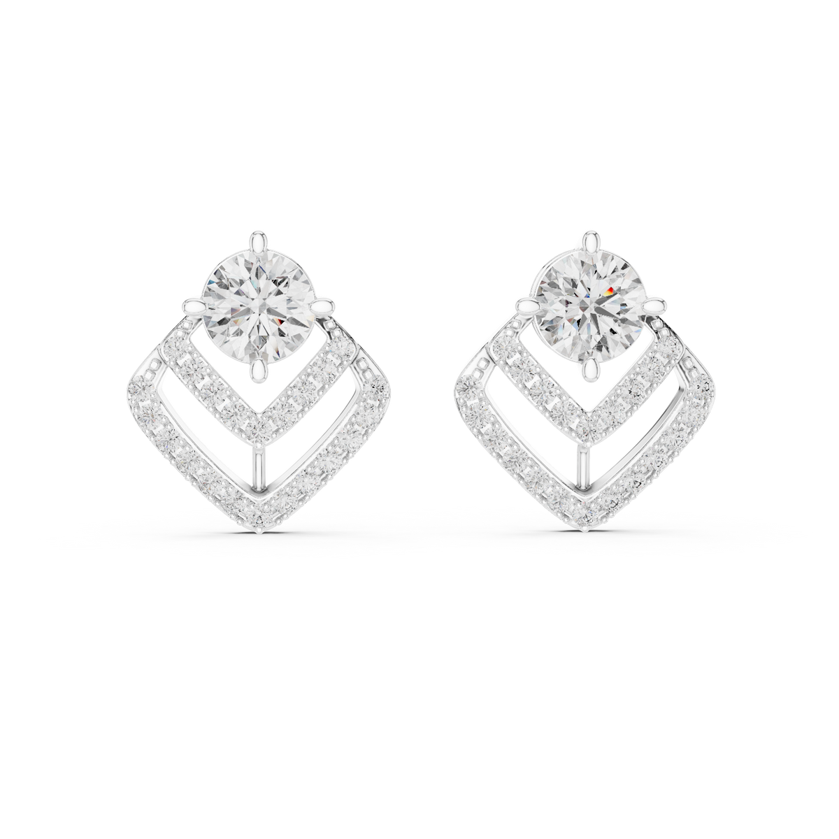 Aurelia Celestial Chevron Drop Studs