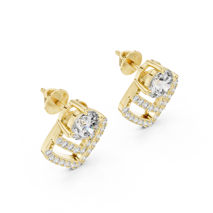 Aurelia Celestial Chevron Drop Studs