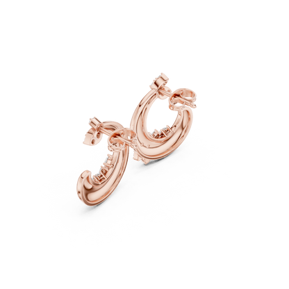 Lunavia Floral Diamond Crescent Studs