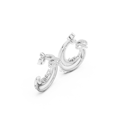 Lunavia Floral Diamond Crescent Studs